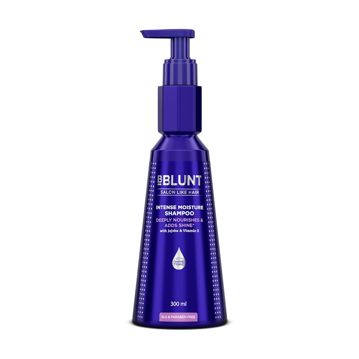 BBLUNT Intense Moisture Shampoo with Jojoba and Vitamin E for Dry & Frizzy Hair Moisturizes & Hydrates Adds Shine For Men & Women 300 ml