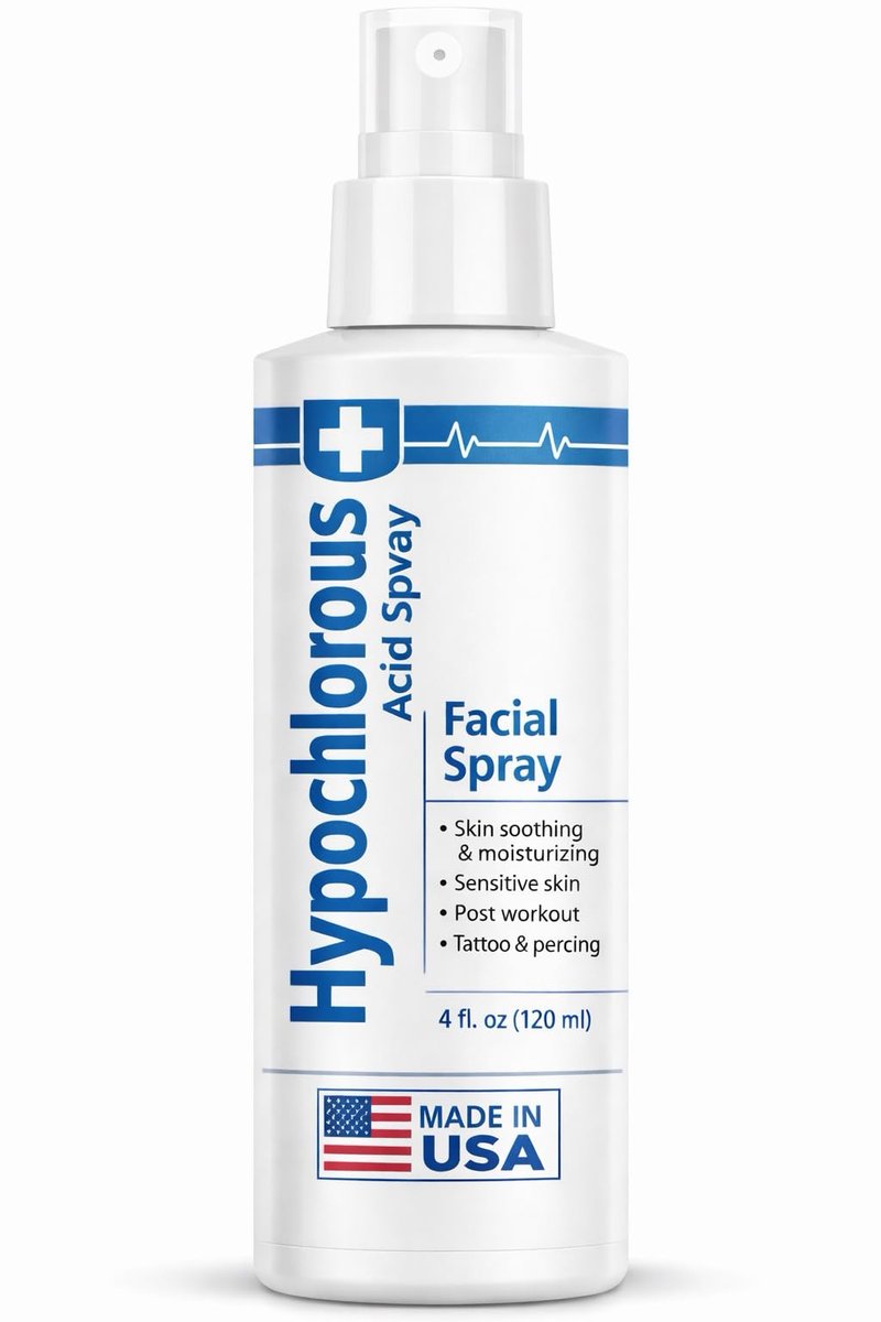 BodyJ4You Hypochlorous Acid Spray for Face Cleaner - HOCL Facial Toner Acne Sensitive Skin - HOCL Molecule Spray Topical Skin Redness Relief Breakouts - Piercing Aftercare Fine Mist - Pack of 2