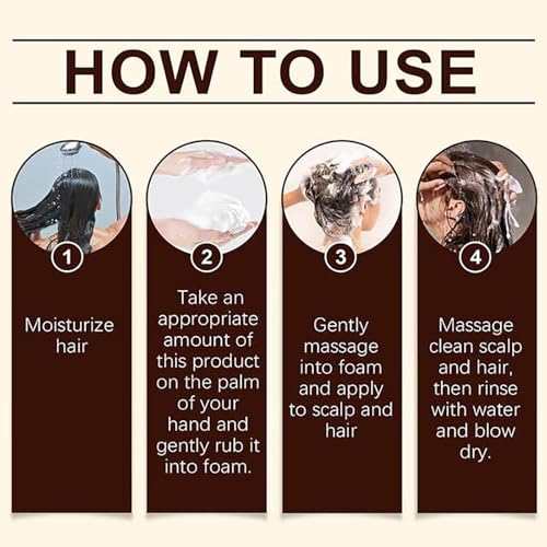 Anti-Hair Fall Hair Loss Shampoo 2 Pack, Promote Hair Growth Shampoo, Rich in Various Plant Extracts, for All Hair Types (300ml x 2 Bottles)