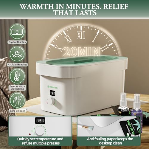 7000ml Paraffin Wax Machine for Hand and Feet-White Hand Wax Paraffin Machine for Hands with 10pcs Aloe Vera Paraffin Bath Refills,Ideal Gifts for Women