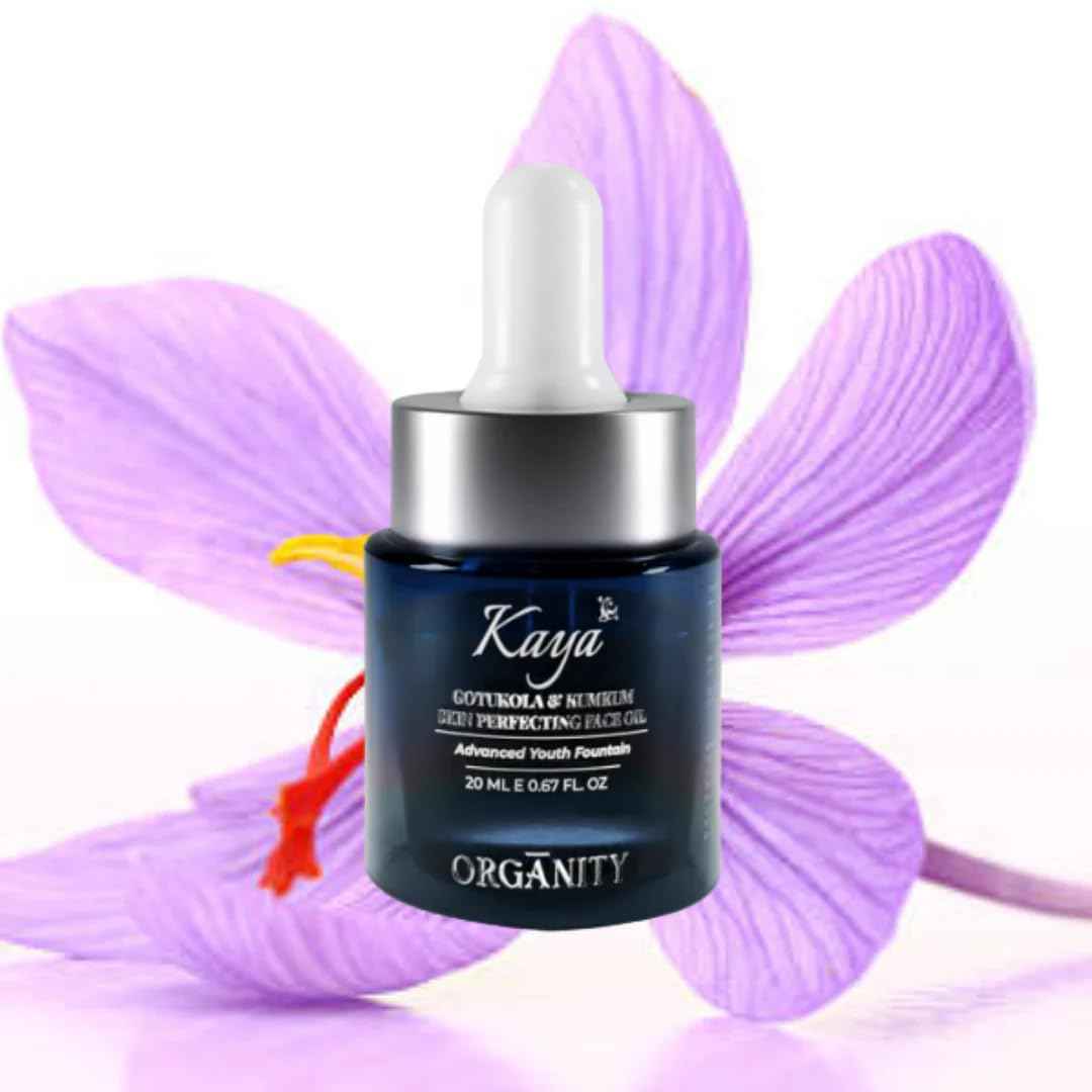 Organity Kaya Radiance Oil – Gotukola & Kumkum | Organic Moisturizer & Anti-Aging Serum for Women & Men | Hydrating Formula for Dry & Sensitive Skin – 20ml