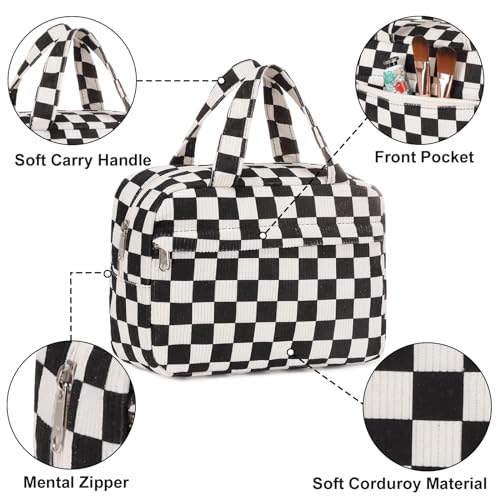 Makeup Bag for Women Cosmetic Bag Large Make Up Organizer Travel Toiletry Bags Waterproof Zipper Tote Pouch Purse for Girls