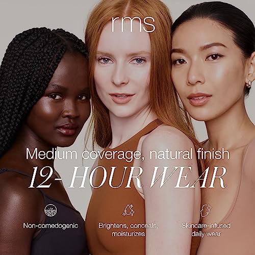 RMS Beauty ReEvolve Natural Finish Liquid Foundation ? Lightweight, Hydrating, Buildable Coverage for Medium Skin Tone Evenness, Nourishing & Long-Lasting, 1 fl oz