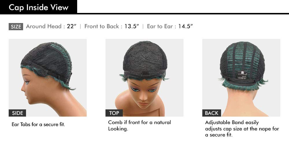 Sensationnel Instant fashion wig - IFW Anita Synthetic Quick on the Go Styling Comfort Pre Made Styled (1B OFFBLACK)