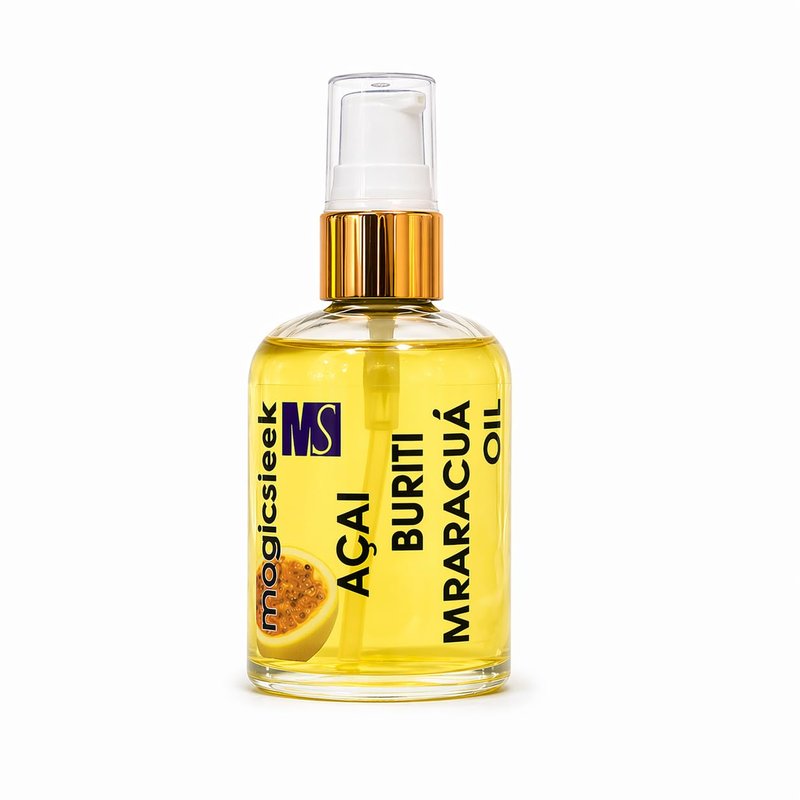 Magic Sleek Acai Oil 60 ml | Hair Serum | Maracuja & Buriti Oil | Hydrating & Nourishing | Frizz Control | Smooths, Softens & Shines | Repairs Damaged Hair | All Hair Types