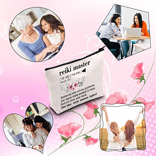 TSOTMO Reiki Master Gift Reiki Healing Teacher Appreciation Gift Zipper Pouch Makeup Bag (Solves reki master)