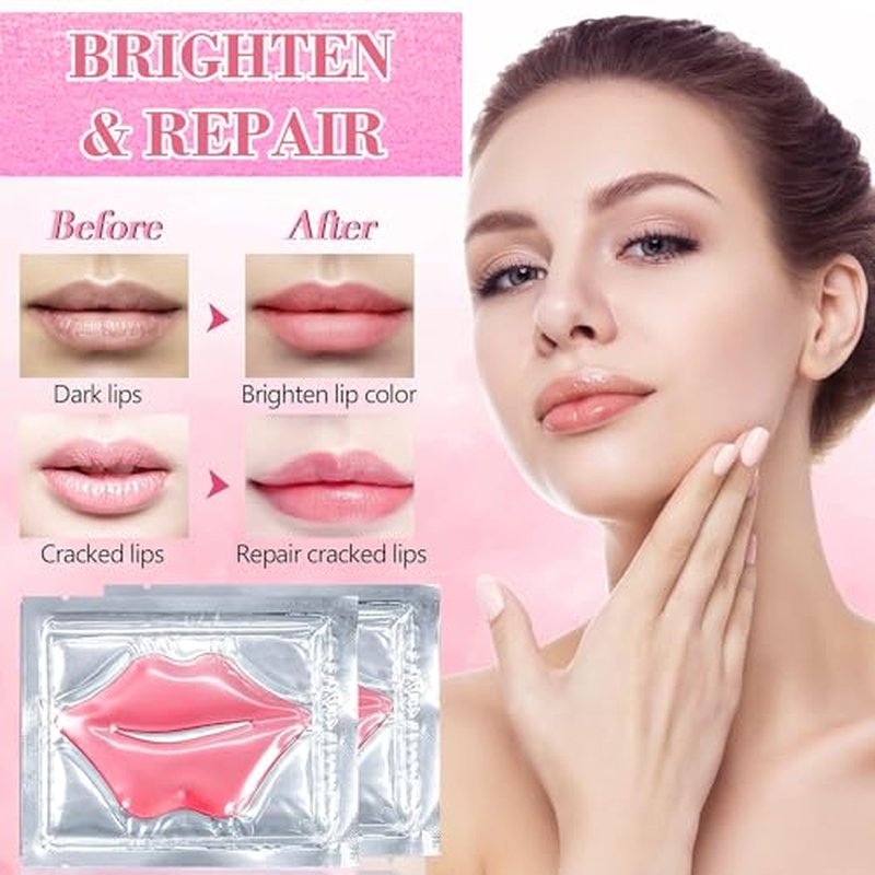 30 Pairs Lip Mask and Eye Mask, Collagen Crystal Under Eye Patches for Puffy Eyes and Dark Circles, Hangover Kit, Bachelorette Party Accessories, Sleepover Party Supplies for Girls, Cheer Gifts