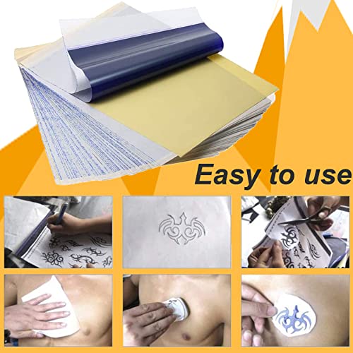 Yuelong 30pcs Blank Tattoo Practice Skin and Transfer Paper Kit Include 10pcs Fake Skin and 20pcs Tattoo Stencil Paper for Beginners and Experienced Artists