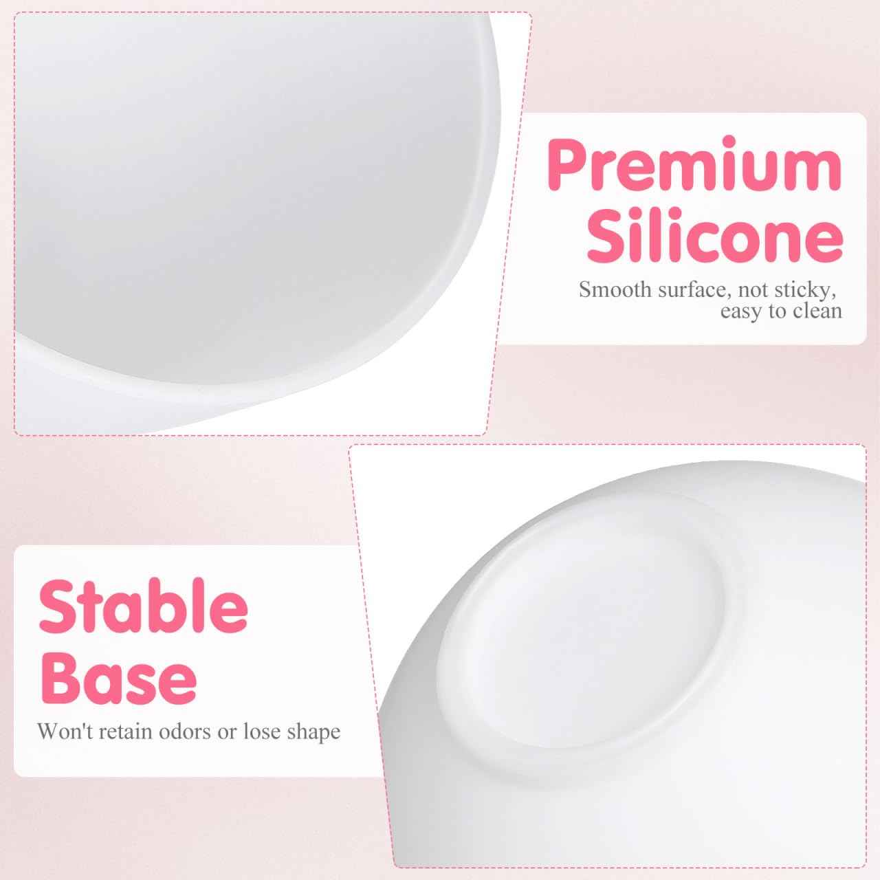 minkissy 5PCS DIY Face Mask Mixing Bowl Silicone Mask Bowl Silicone Facial Mask Mixing Bowl Cosmetic Mud Stirring Bowl Silicone Bowl Cosmetic Beauty Tool for Home Salon White