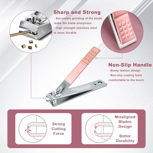 Premium Manicure Set, 7 in 1 Professional Nail Clippers Scissors Pedicure Kit, Stainless Steel Cuticle Nail Care Tools with Luxurious Travel Case, Portable Manicure Grooming Kit Gift for Women