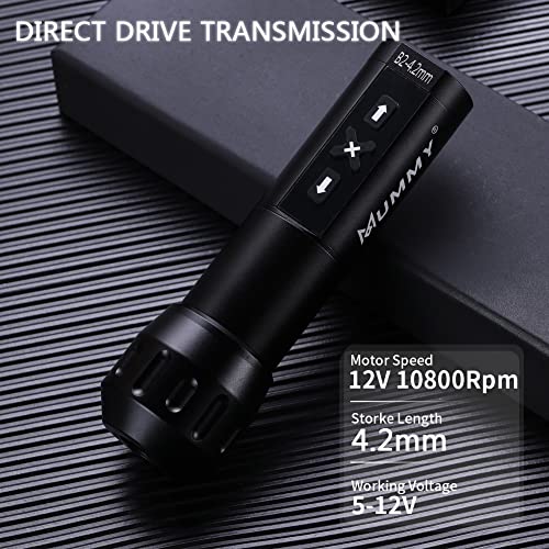 Mummy Tattoo Machine - Cordless Rotary Pen for Artists | 6H Battery,4.2mm Stroke Length,Quiet & Lightweight