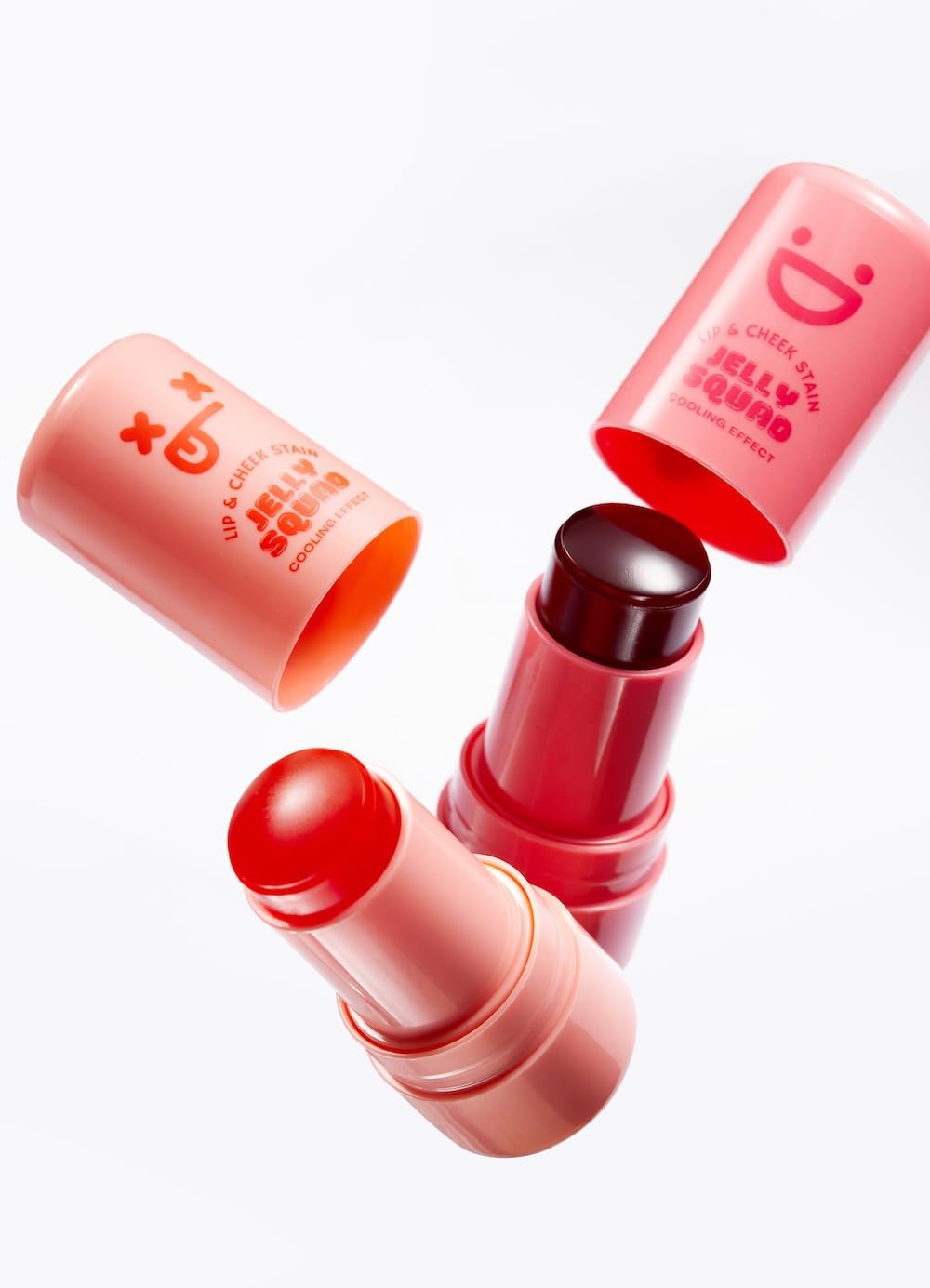 OZ LAB Jelly Squad Lip and Cheek Stain 2 in 1 Tinted Jelly Blush and Lip Stain Long Lasting Lightweight Natural Finish Goofy Cherry Pink, 0.28 FL.OZ/8G，pack of 1