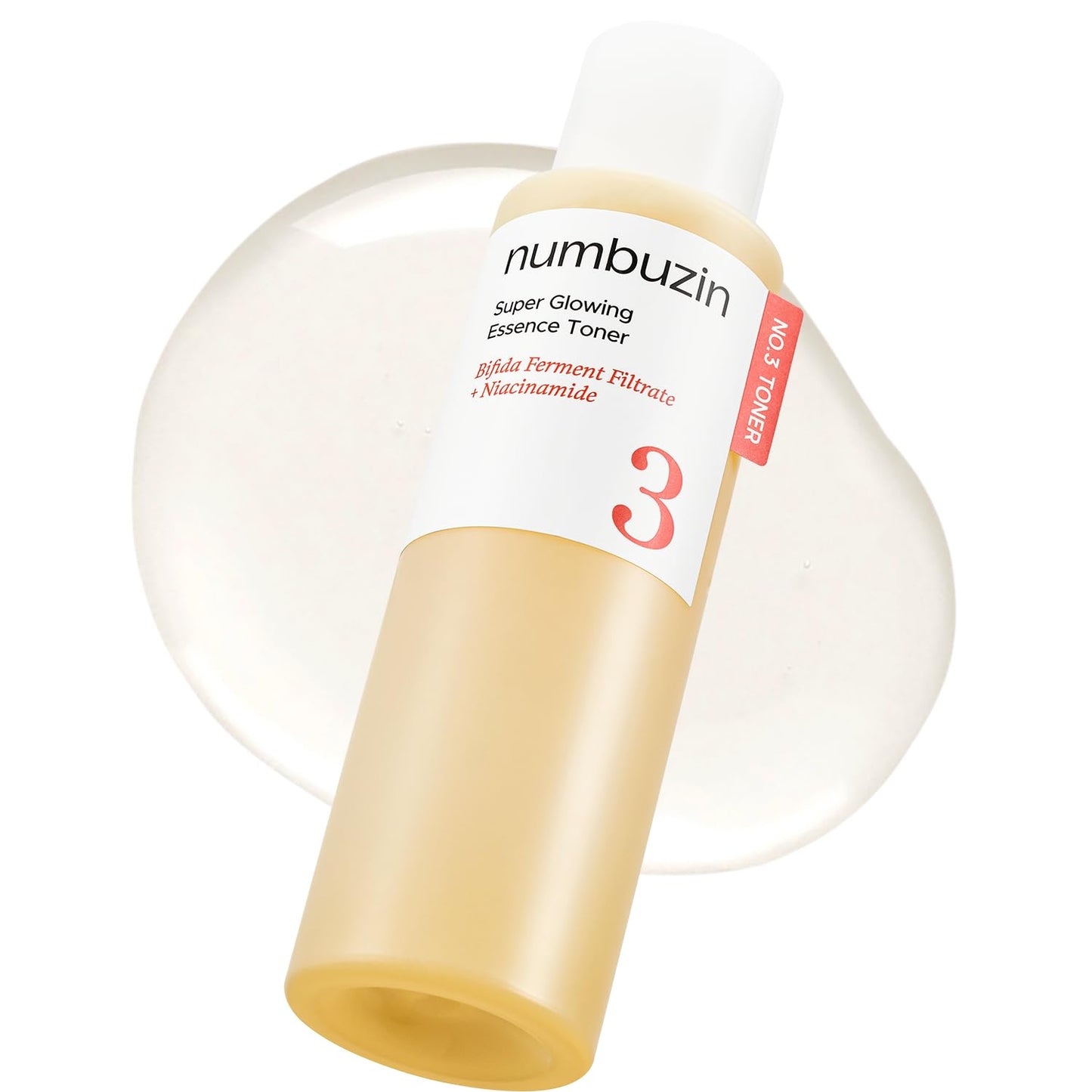 numbuzin No.3 Toner | Super Glowing Essence Toner | Skin Radiance, Pore Tightening, Skin Texture, Hydration | Fermented Ingredients, Niacinamide, Galactomyces | 6.76 fl. oz.