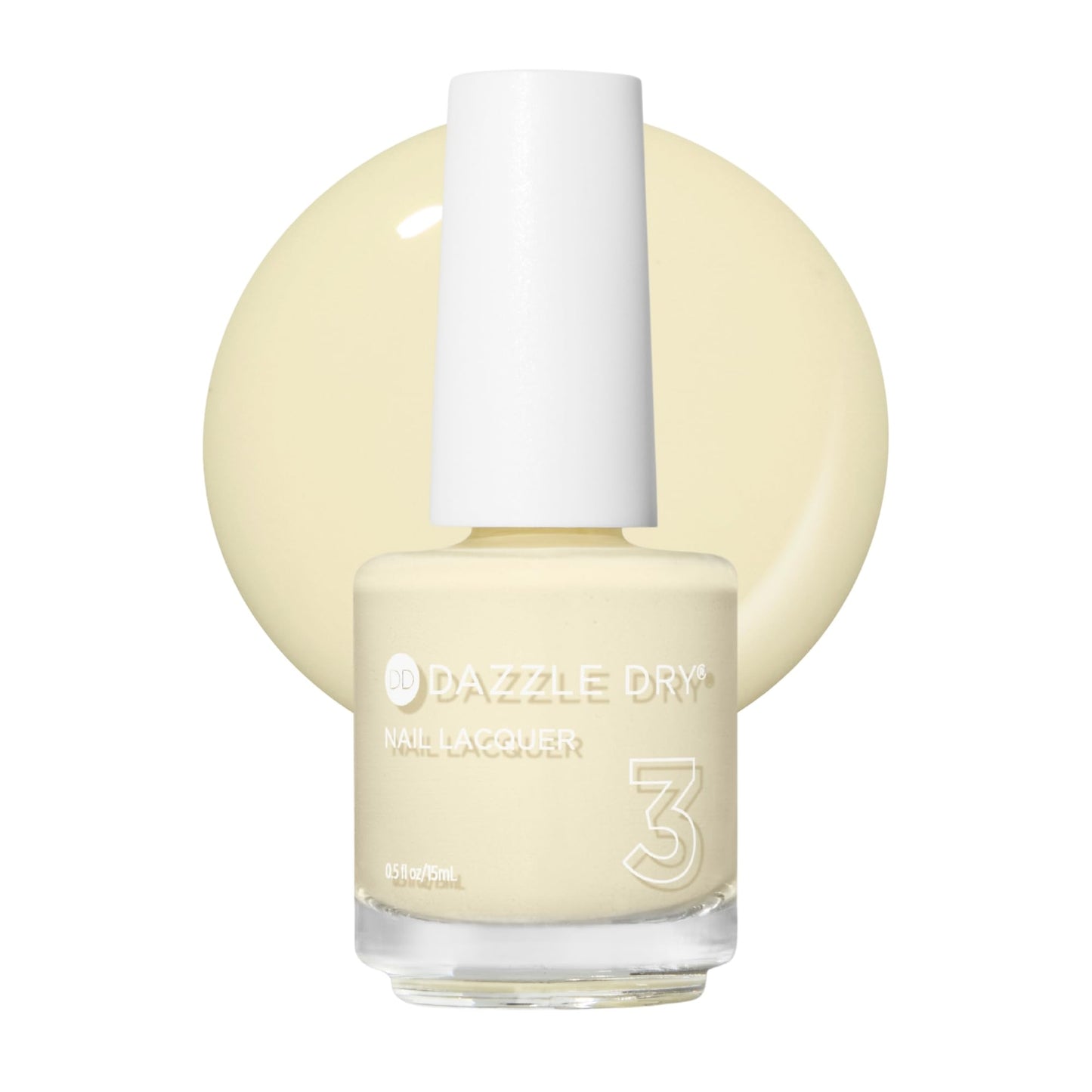 Dazzle Dry Nail Lacquer (Step 3) - Sundress - A light, pastel, buttery yellow. Full coverage cream. (0.5 fl oz)