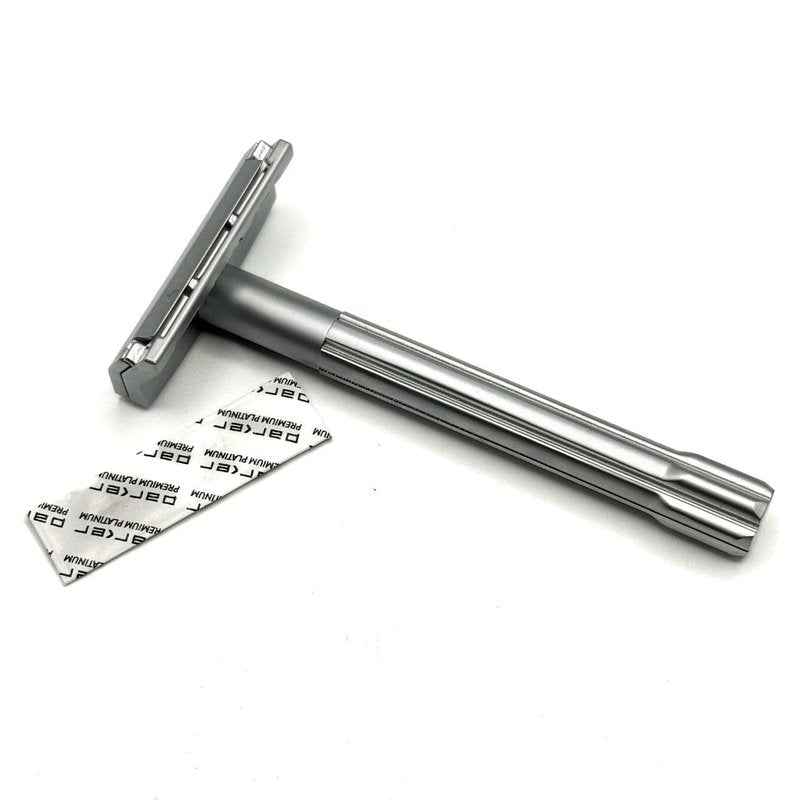 Parker Safety Razor, The SOLOEDGE – Single Edge Razor with Magnetic Head & 100 Platinum SE Blades – Precision Shaving, Reusable & Plastic-Free Razor for Men & Women