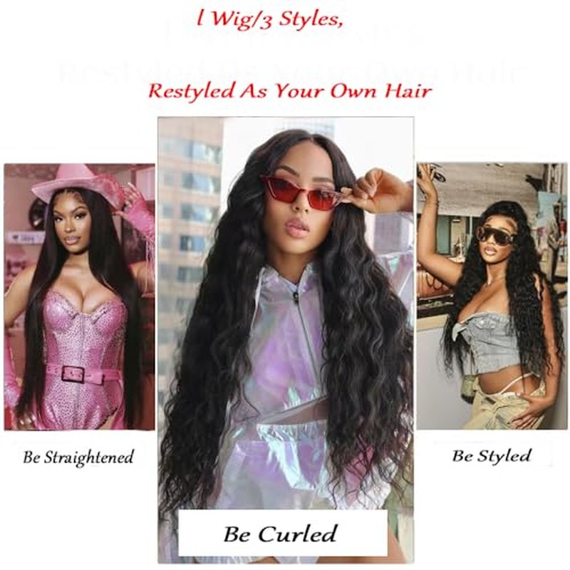 22 Inch 13x4 Deep Wave Lace Front Wigs Human Hair deep wave frontal wig 13x4 HD Lace Front Wigs Human Hair Pre Plucked Virgin for Women Natural Color Glueless Wig