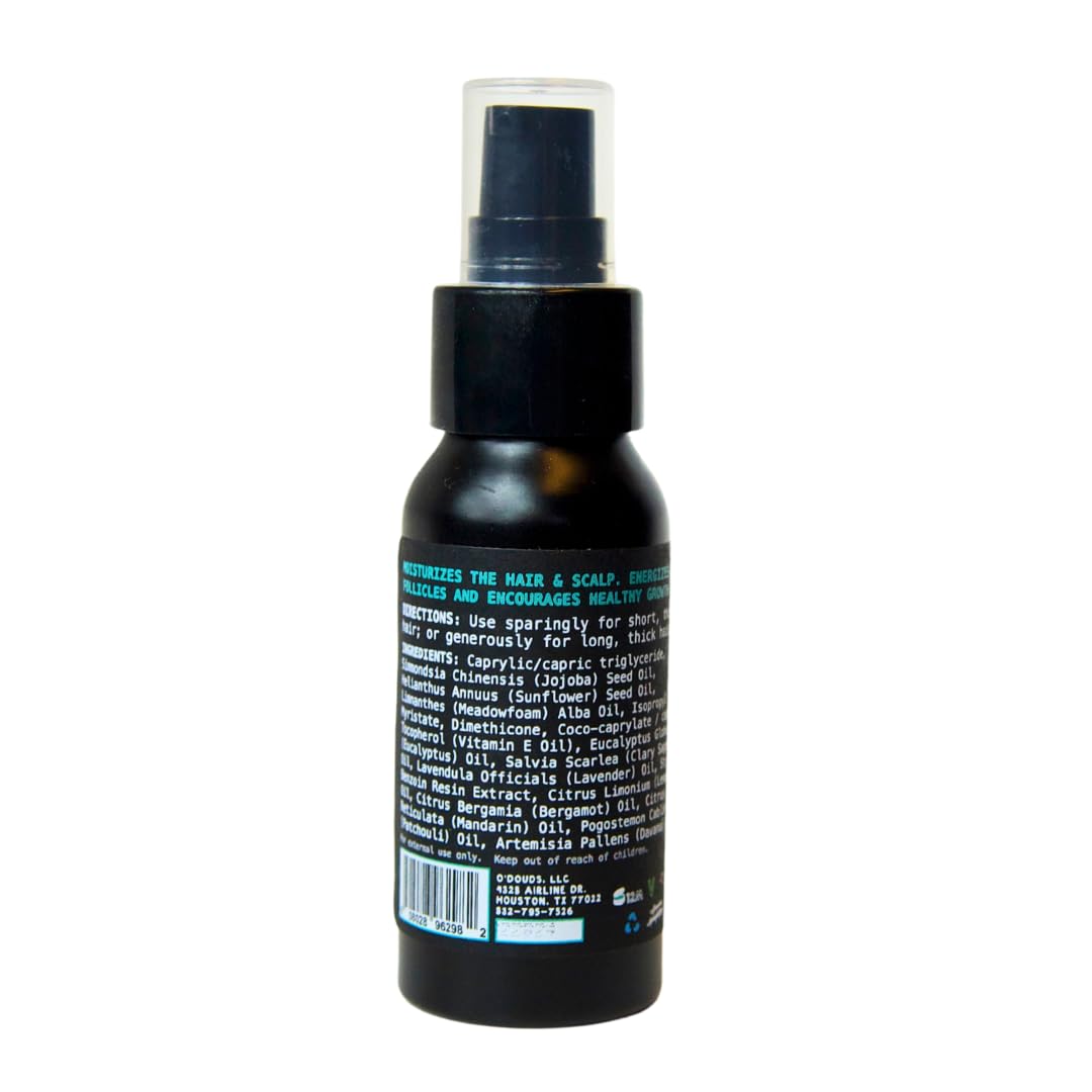 O'Douds Lightweight Hair Oil - Adds Gloss, Shine & Luster with Frizz Control - For Fine, Thin & Naturally Greasy Hair - Eucalyptus & Sage Scent, 2oz.