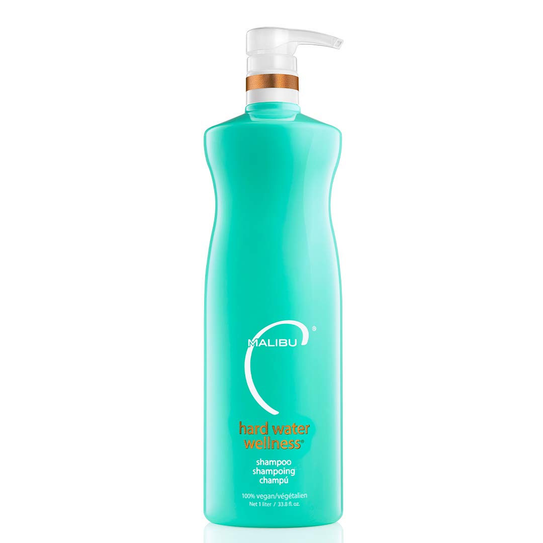 Malibu C Hard Water Wellness Shampoo - Hydrating, Sulfate-Free Formula for Mineral Buildup | 33.8 oz