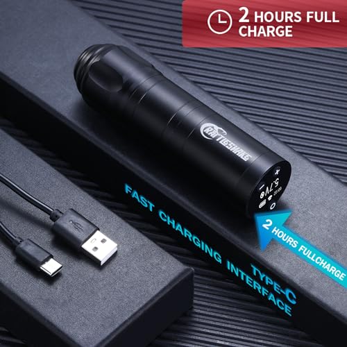 Rattlesnake Rotary Battery Pen Tattoo Machine Digital LED Display 4.2mm Stroke Length (TATTOO MACHINE)