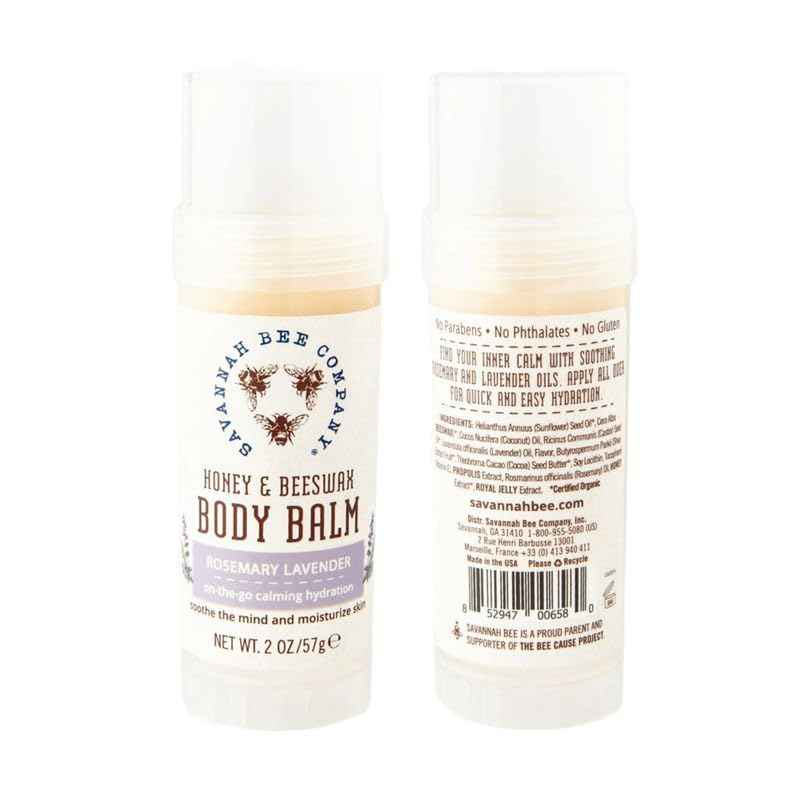 Savannah Bee Company Rosemary Lavender Body Balm - Deep Moisturizing Mess Free Body Balm