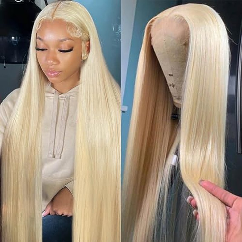 BZN 613 13x6 Lace Front Wig Human Hair 28 Inch 200 Density 613 Lace Frontal Wig Blonde Wig Human Hair Straight 613 HD Lace Frontal Wig Pre Plucked With Baby Hair