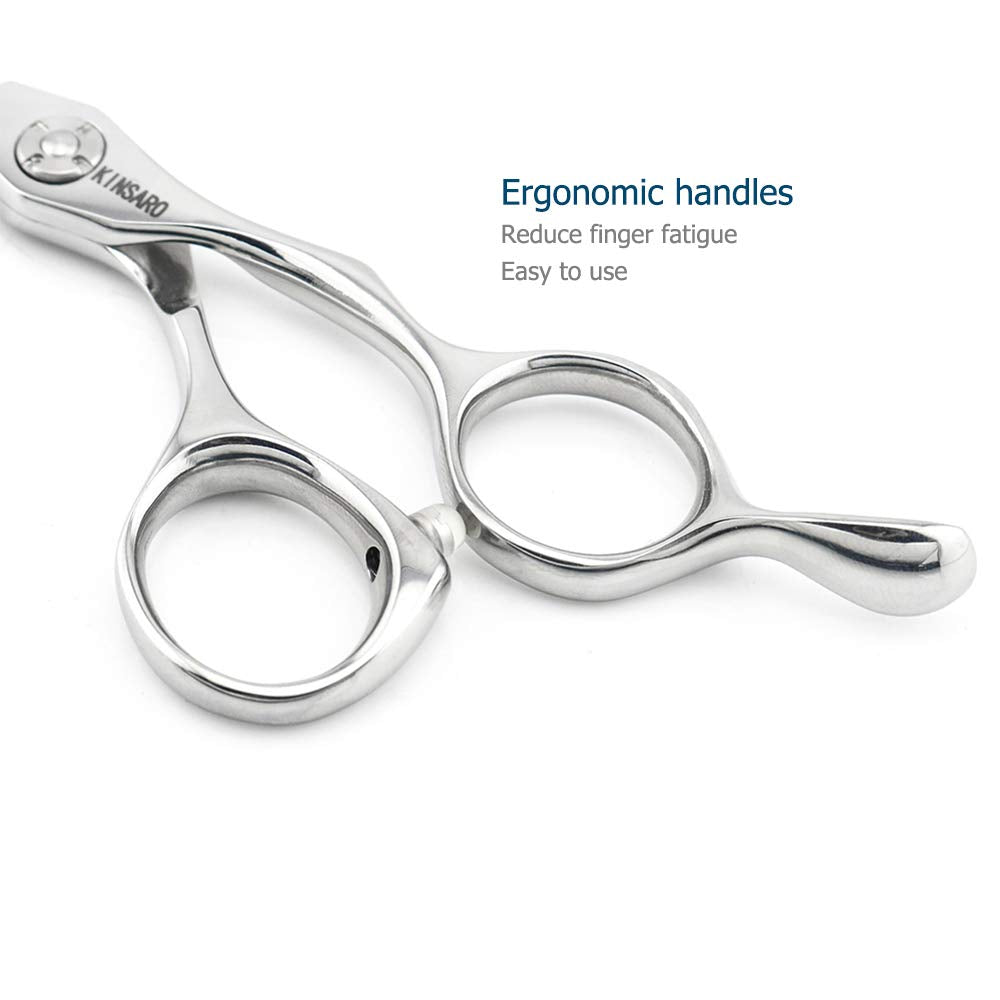 5.5" Professional Hair Scissors to Cut Hair Cutting Haircut Shears 440C Barber Shears Hairdresser Sharp Hair Scissors Bearing Screw KINSARO for Hairdresser Barber or Home Use
