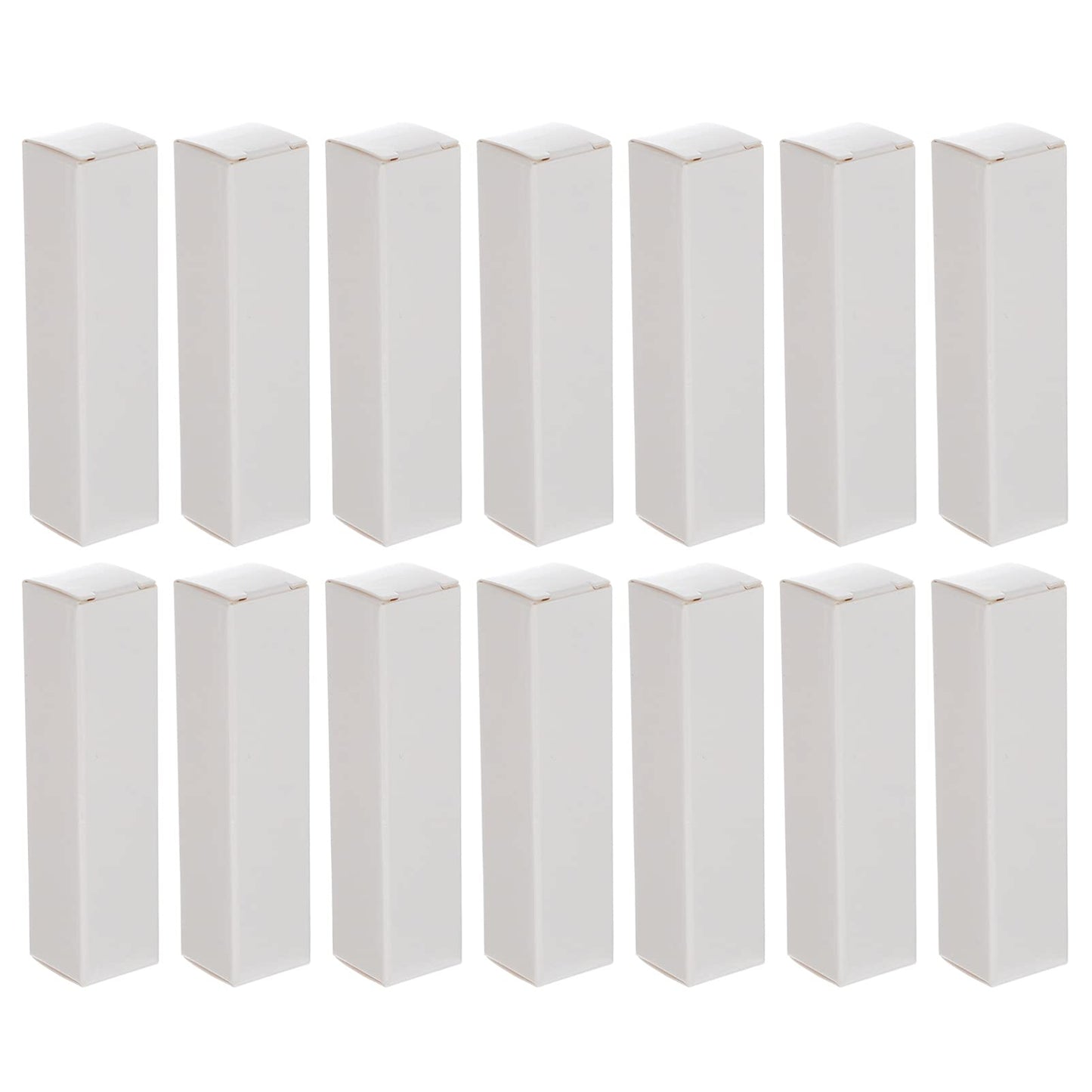EXCEART Lipstick Pack 50 Pcs Lip Gloss Tubes Kraft Paper Packaging Boxes Lipstick Storage Boxes Lip Balm Wrapping Box (White) Paper Essential Oil Box