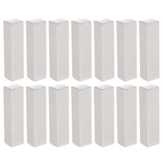 EXCEART Lipstick Pack 50 Pcs Lip Gloss Tubes Kraft Paper Packaging Boxes Lipstick Storage Boxes Lip Balm Wrapping Box (White) Paper Essential Oil Box