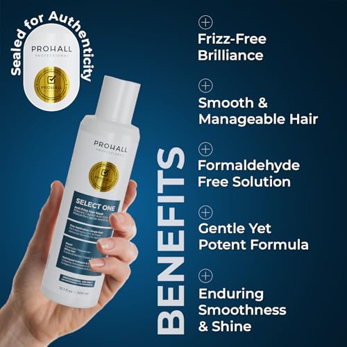 Brazilian Keratin Treatment Blowout Complex-PROHALL SELECT ONE 10.1oz/300ml-Formaldehyde Free Keratin Hair Treatment at Home-Queratina Brasile?a Keratina Para Alisar el Pelo Sin Formol