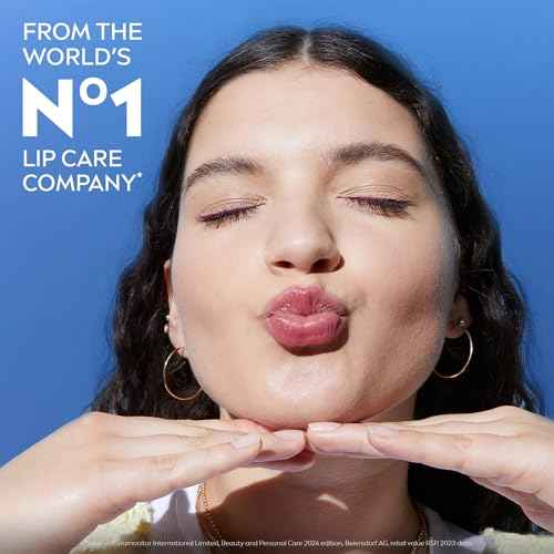 NIVEA Shimmer Lip Care, Shimmery Lip Balm Pack with Shea Butter, Nourishing Oils and Vitamin C & E, 3-in-1 Moisture, Repair and Shimmer, 0.17 Oz Stick, Pack of 4