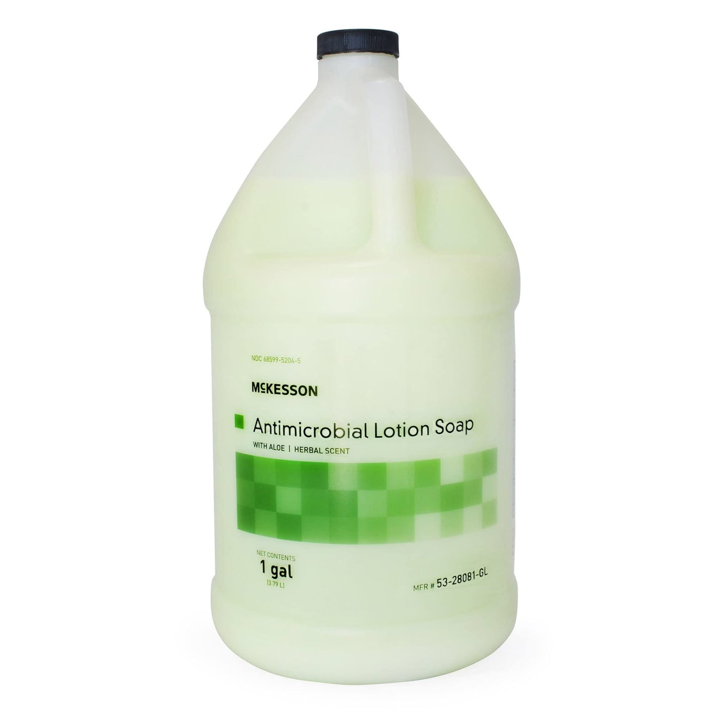 McKesson Antimicrobial Lotion Hand Soap with Aloe, 1 Gallon Refill Bottle [Pack of 1] - Herbal Scent, Keeps Hands Clean and Moisturized, Medical-Grade Soap