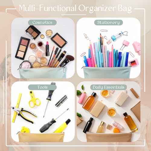 20 Pcs Morandi Makeup Bags Bulk for Women Blank DIY Cosmetic Bag Plain Pencil Pouch with Zipper for Travel Toiletry Wedding Teacher Women Business Beach