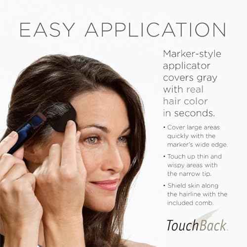 TouchBack Pro Gray Root Touch Up Marker Applicator - Real Hair Color - Dark Brown