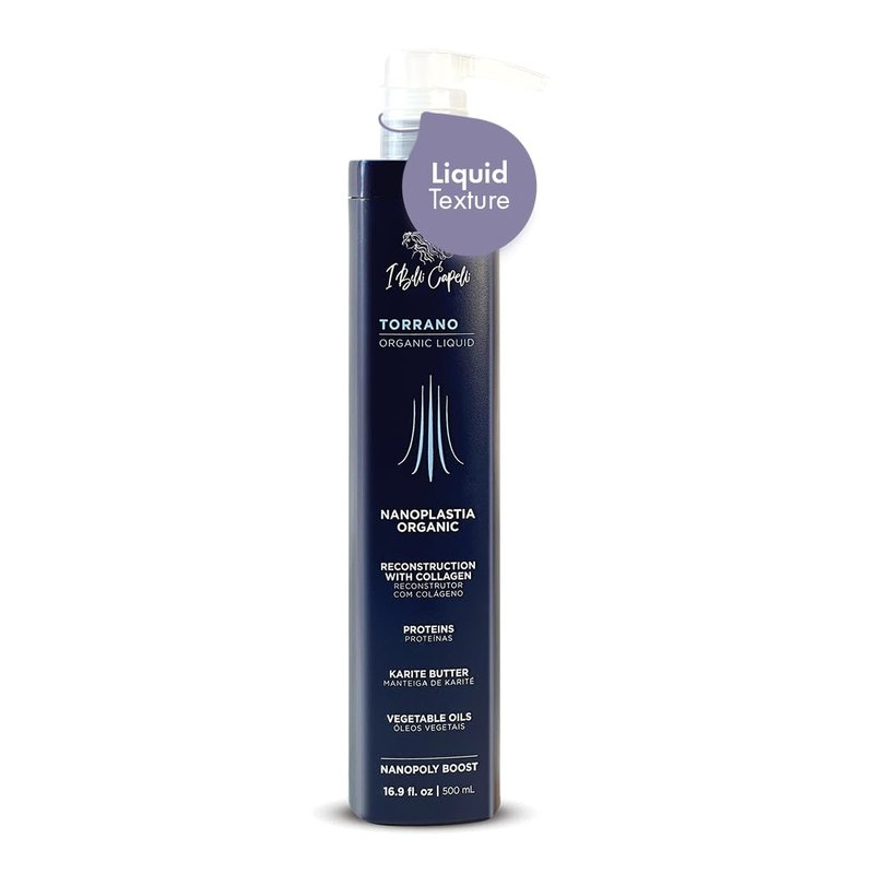 I Belli Capelli Torrano Liquid Nanoplastia Keratin Hair Treatment- Straightening in 1 Step, Formaldehyde Free-Nanoplastia Para Alisar Cabello, Keratina Organica Sin Formol Para Alisar(16.9Fl.oz/500ml)