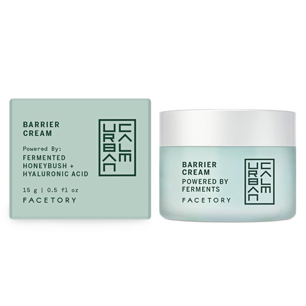 Urban Calm Barrier Cream - Hydrating Face Moisturizer with Hyaluronic Acid & Fermented Honeybush | 0.5 Fl Oz, Ideal for All Skin Types