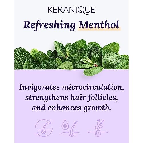 Keranique Volumizing Shampoo with Keratin and Biotin for Thinning Hair, Anti-Breakage, Follicle Strengthening, 12 Oz