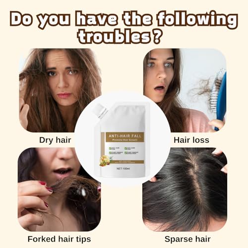 2Pcs Anti-Hair Fall Hair Loss Shampoo,Anti-Hair Fall Promote Hair Growth Shampoo, Rich in Various Plant Extracts Moisturize hair,Suitable For All Hair Type