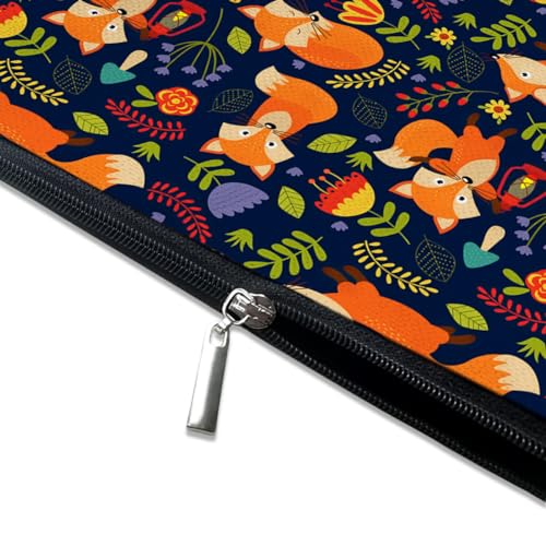 Small Makeup Bag for Purse Cute Canvas Waterproof Cosmetic Bags for Women Zipper Travel Toiletry Pouch-Fox Makeup Bags