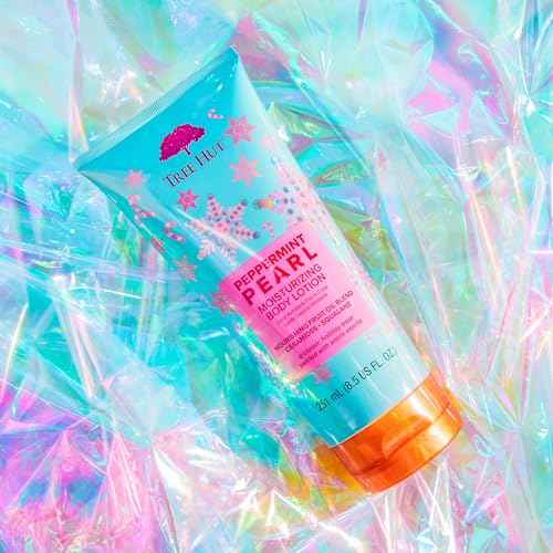 Tree Hut Peppermint Pearl Body Lotion, Limited Edition Holiday, Ceramide and Squalene Formula Helps Protect Skin, Long-lasting Hydration Leaves Skin Feeling Soft & Moisturized, 8.5 fl oz.