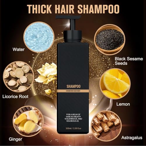 2 Pcs Root Activator Shampoo, Hair Growth Root Activator Shampoo, For Anti-Hair Loss, Natural Formula for Men and Women