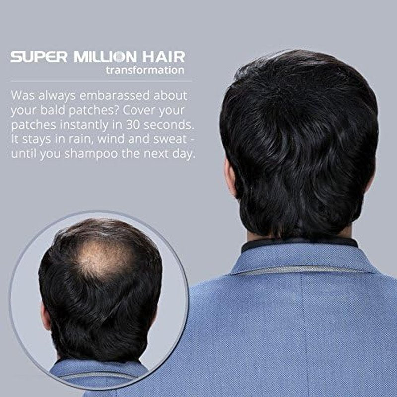Super Million Hair Fibers - Conceal Thinning Hair Instantly | Long-Lasting, Water & Sweat Resistant - Medium Brown, 15g