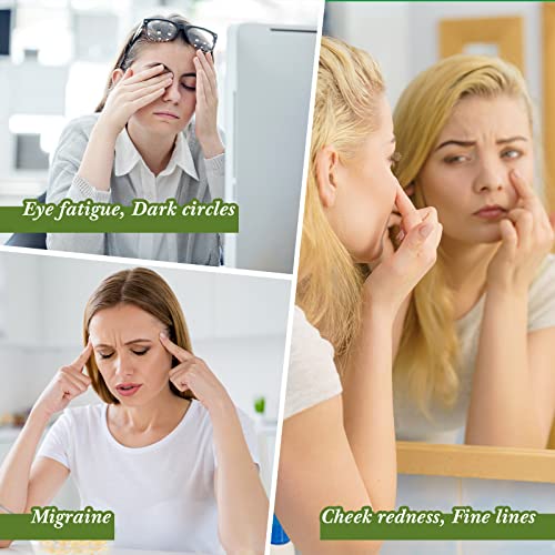 Jade Facial Mask, Jade Sleep Natural Stone Green Facial Cooling Mask, Beauty Skincare Massage Tools for Alleviate Puffiness Face Massage Puffy Eyes Dark Circles