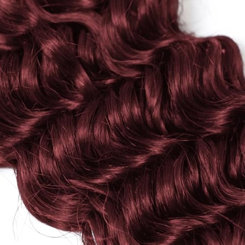 #33 Reddish Brown Bundles Human Hair Deep Wave 3 Bundles 14 16 18 Inch Unprocessed Brazilian Virgin Remy Copper Red Deep Wave Bundle Human Hair Extensions For Black Women