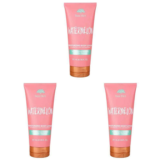 Tree Hut Watermelon Moisturizing Body Lotion | Ceramide and Squalene Formula Helps Protect Skin | Long-lasting Hydration Leaves Skin Feeling Soft & Moisturized | 8.5 fl oz. (Pack of 3)
