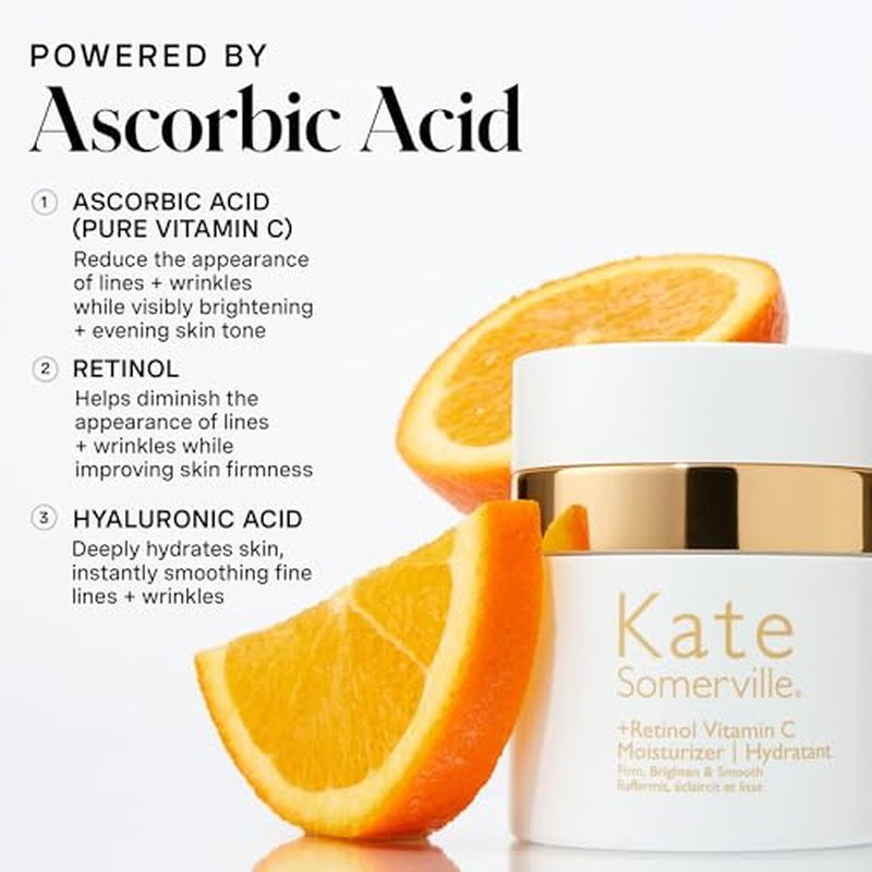 Kate Somerville Retinol Vitamin C Moisturizer ? Anti-Aging Overnight Face Cream Brightens, Firms and Smooth Skin, 1.7 Fl Oz