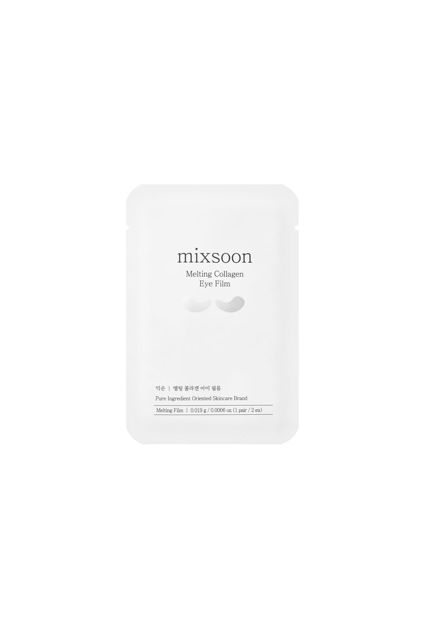 mixsoon Melting Collagen Eye Film - Hydrating, Smoothing and Firming Eye Patch, Gentle Care for Fine, Tired Eyes 0.019g / 0.0006 fl. oz. (5pairs/10ea) Korean Glass Skin Care