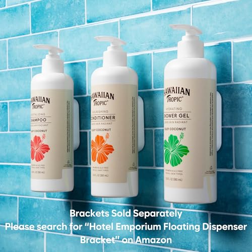 Hawaiian Tropic Nourishing Conditioner 5 Pack, 380ml Bottle, Silky Coconut Scent, SLS Free, Paraben Free, Hotel Bathroom Amenities, Bulk Size, Air Bnb, Guest Bathroom Essentials, Airbnb