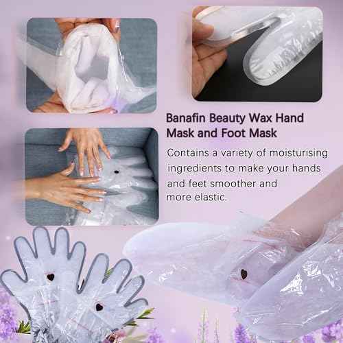 Paraffin Wax Gloves,Paraffin Hand & Foot Treatments and Booties Set for Intensive Hydration at Home Or Spa(Lavender) 2 Pair Hand & Foot Wax Gloves