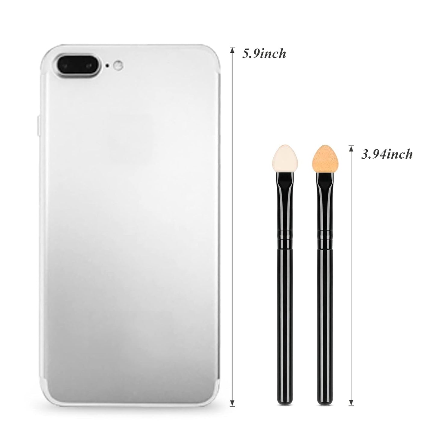 Makeup Brushes Set for Women Professional,UorPoto 10Pcs Sponge Eyeshadow Brush Sets Applicator Double Sided reusable