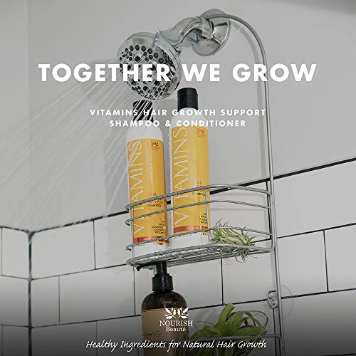 Nourish Beaute Vitamins Shampoo for Hair Loss that Promotes Hair Regrowth, Volume and Thickening with Biotin, DHT Blockers, Antioxidants, Oils and Extracts, For Men and Women, 1 Pack, 10 Ounces